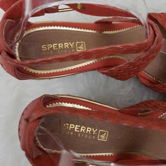 SOLD*** Sperry Wedge Peep Toe Sandals - Picture 4 of 8